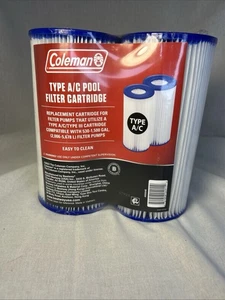 NEW Coleman Type A/C / Type III Pool Filter Replacement Cartridges 2 Pack - Picture 1 of 6