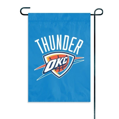 New OKLAHOMA CITY THUNDER Embroidered Garden Window FLAG Cover