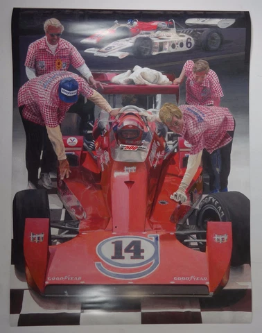 1977 Indianapolis 500 Winner A. J. Foyt Victory Lane Poster #14 Gilmore Racing Cover