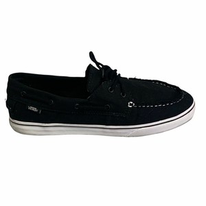 vans boat shoes black