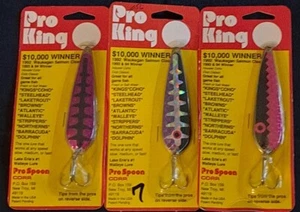 NEW Three (3) Pro King Spoons Asst. Color, Flash & Holographic NOS from 1990s - Picture 1 of 5