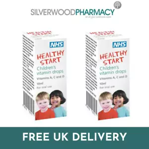 2x Healthy Start Vitamins A, C , D Drops 10ml for Babies and Toddlers - Picture 1 of 1