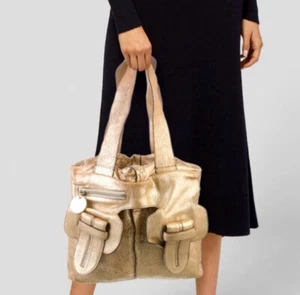 Bolso de Hombro Hobo Chloé Metalizado Dorado Grande Años 90/y2k Cuero $1,698 - Imagen 1 de 15