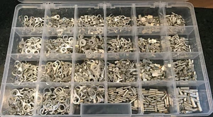 1200 Piece High Temperature Non Insulated Wire Terminal Connector Assortment Kit - Picture 1 of 2