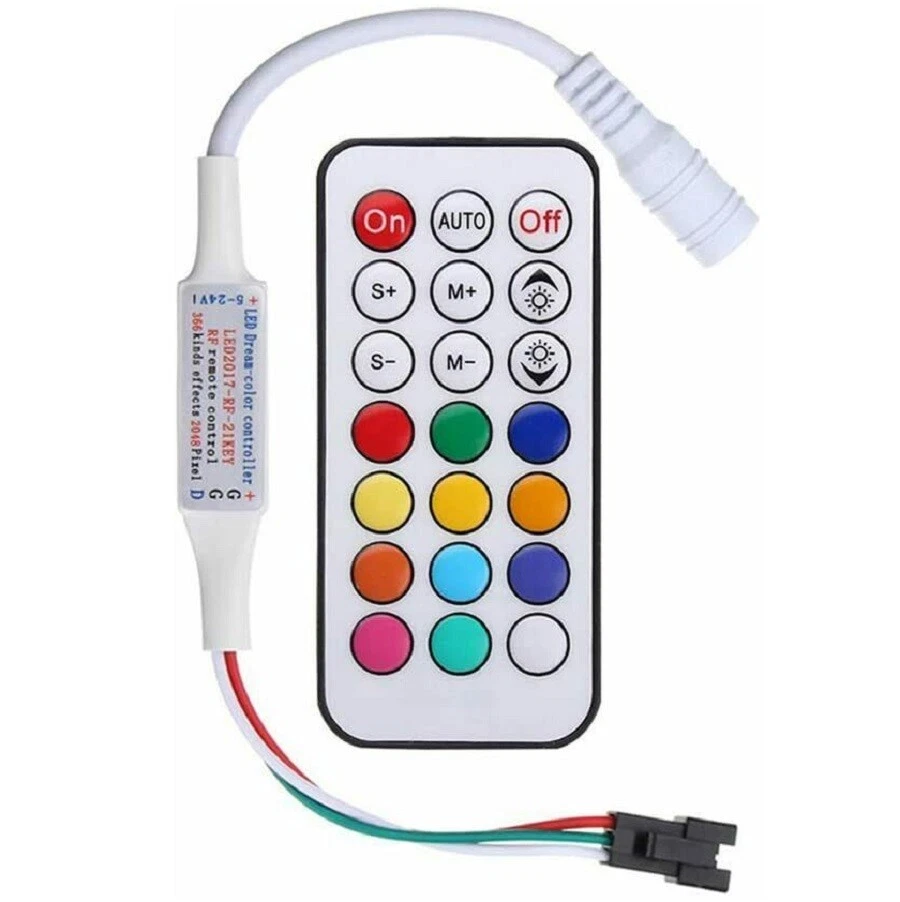 WS2811 WS2812B LED RGB RF remote control 21 key DC 5-12V for LED light strip  - Image 1 of 4