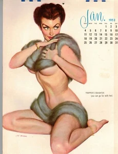 Ballyhoo Calendar 1953 complete months Pinup - Picture 1 of 1