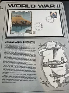 World War 2 Zaso Silk Cachet FDC Cassini Abbey Destroyed 1982 - Picture 1 of 3