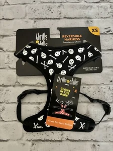 Thrills & Chills Skull & Bones Wende Halloween Hundegeschirr (mehrere Größen) - Bild 1 von 3