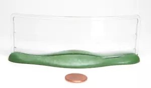 Playmobil Zoo Curved "Glass" Green Grass Animal Habitat Fence Section 4850 - Picture 1 of 1