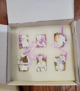 LENOX ~ Juego de Adornos Miniatura Original PASCUA 12 Piezas En Caja Usado - Imagen 1 de 4