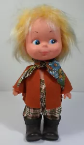 FIBA VTG 70's ITALY 9'' BLOND BOY DOLL w/ CLOTHES - Picture 1 of 12