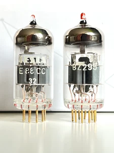2 x TESLA E88CC || geprüft on TV-7D/U || MATCHED PAIR || GOLD PINS - Bild 1 von 1