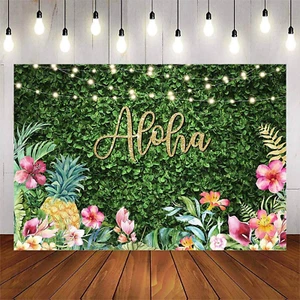 Avezano Aloha Backdrop Luau Birthday Party Backdrop Tropical Hawaiian Baby Sh... - Picture 1 of 6