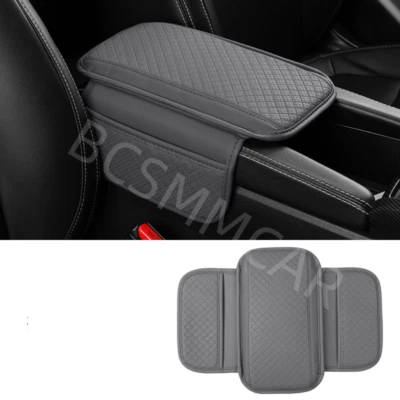 Car Center Console Arm Rest Box Pad Protector Armrest Cover Non-slip PU Leather — 第 1/4 张图片