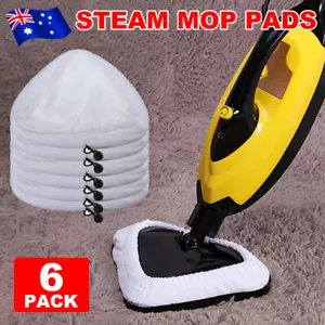 6pcs Replacement Cleaner For Steam Mop Pads Washable Microfibre Cloth Floor Pads - Picture 1 of 13