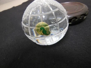 Waterford Crystal Ireland Earth World Globe Paperweight Seahorse Logo Sticker - Picture 1 of 9