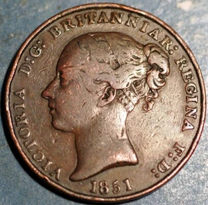 1851 Jersey 1⁄13 Shilling Victoria KM# 3 British Crown dependencies - Picture 1 of 2