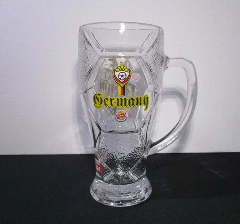 Germany Soccer World Cup  2014 Burger King Glass Mug Stein 6.5" Tall, 'Life the Cover