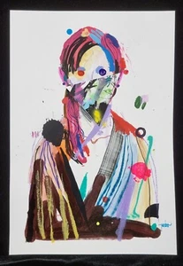KEN GARDUNO Dessin Original signée +Sticker banksy,shepard fairey,martin whatson - Imagen 1 de 6