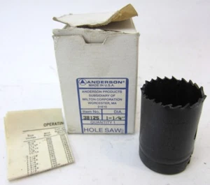 Anderson Hole Saw 38125 Dia. 1-1/4" New in Box - Picture 1 of 1