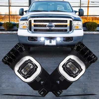 For Ford 2005-2007 F250 F350 Super Duty LED Fog Lights Bumper Driving Lamps 2PCS - Image 1 of 4