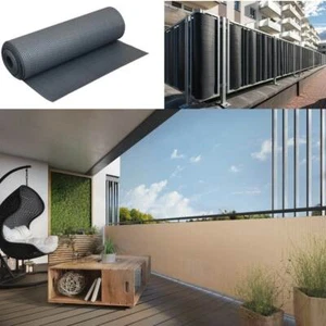 Balkonverkleidung Balkonblende Sichtschutzmatte Polyrattan Blende Meterware - Bild 1 von 7
