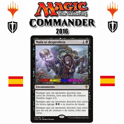 MTG Nada se desperdicia COMMANDER 2016 ESPAÑOL NM/M Waste Not - Imagen 1 de 1
