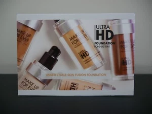 Make Up For Ever Ultra HD 4 Shade Foundation Sample Card Y225 Y335 Y463 R560 - Picture 1 of 2