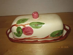 Franciscan Earthenware Covered Butter Dish, Vtg Apple Pattern Made In England - Picture 1 of 4