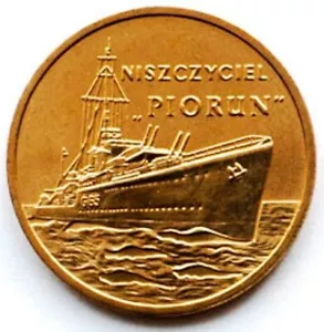 Polonia 2 zl 2012 barcos polacos - destructor "Piorun" UNC (#355) - Imagen 1 de 2