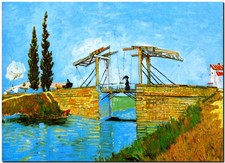Vincent Van Gogh CANVAS ART PRINT Langlois Bridge 24"X 16"