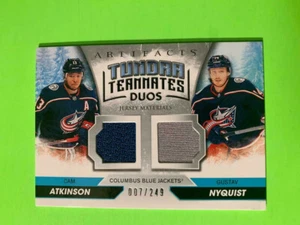 20/21 Upper Deck Artifacts tundom Teammats Dous Cam Atkinson/Gustav Nyquist /249 - Picture 1 of 2