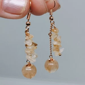Citrine Dangle Drop Earrings - Picture 1 of 4