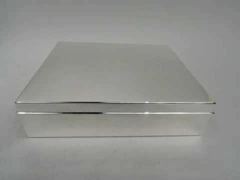 Tiffany Box 23367 Large Rectangular Midcentury Modern American Sterling Silver Cover