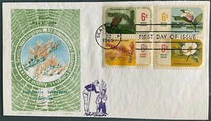 Overseas Mailer 1379A Flora of USA Bloque de 4 Variedad 1 - Imagen 1 de 2