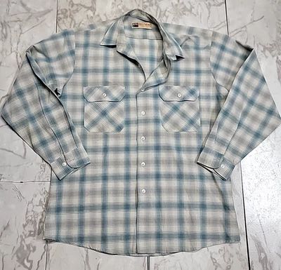 Camisa Big Mac De Colección Para Hombres 2XL Alta Roja Verde Tartán Franela A Cuadros Abotonada EE. UU. Foto 1 de 4