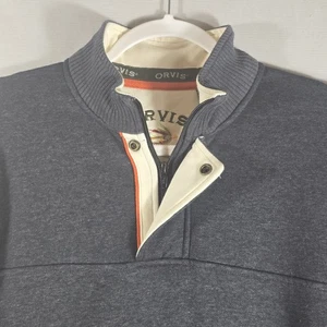 Orvis Signature Pullover 1/4-Reißverschluss & Druckknopf Sweatshirt Stehkragen Fliegenfischen Small - Bild 1 von 9