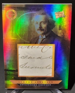 2025 Pieces of the Past Inventors Edition Albert Einstein Hand Written Relic - Bild 1 von 2