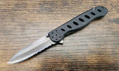 Gerber Evo Jr Size Drop Point Combo Edge Folding Pocket Knife - 358 - Image 1 of 3