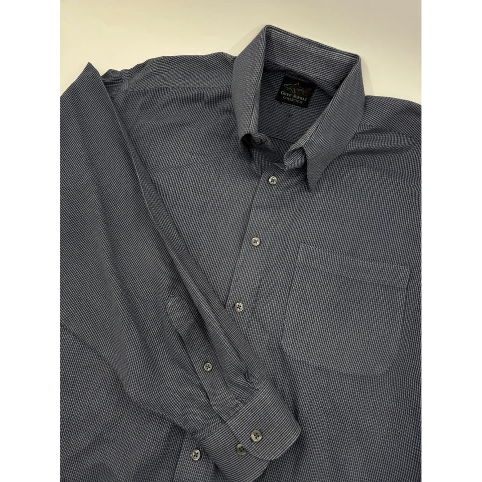 Camisa clásica Greg Norman Collection para hombre L G abotonada 100 algodón a cuadros Foto 1 de 4