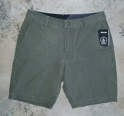 Volcom Surf And Turf Shorts Mens 29 Green Four Way Stretch - Image 1 of 4