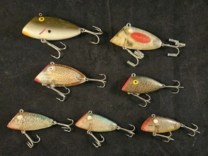 7 esche vintage stile Texas senza labbra, Bayou Boogie, Swimmin Minnow - Foto 1 di 14