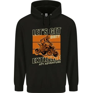 Lets Get Dirty ATV 4X4 Quad Bike Biking Childrens Kids Hoodie - Picture 1 of 39