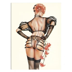 Risque Pinup Greeting Card Olivia De Berardinis Back 1982 40+ Yrs Old Vintage! - Picture 1 of 6