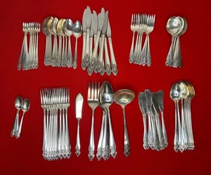 Oneida Prestige Distinction Silverplate Flatware Silverware 86 Pieces - Picture 1 of 23
