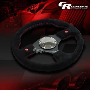 NRG RST-007S RACING 320MM 6-BOLTS ALUMINUM SPOKES LEATHER GRIP STEERING WHEEL - Bild 1 von 1