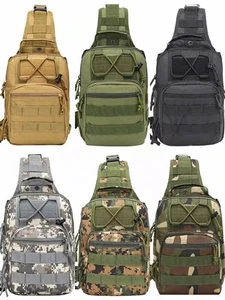 Tactical Chest Bag Single Shoulder Pack Molle Tactical Sling Bag Cross Body - Picture 1 of 38