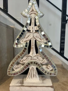 Albero di Natale Decorativo in Legno e Specchio 10” Made in India 2018 - Foto 1 di 10