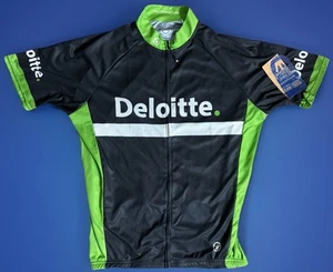Canari Deloitte Kurzarm Full Zip Radfahren Radfahren SS Trikot Herren XL - Neu mit Etikett - Bild 1 von 14