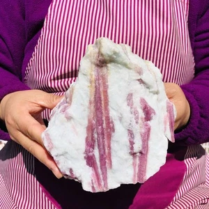 4,18 Pfund natürlicher roter Turmalin mit Quarzkristall Cluster Mineral Probe 653 - Bild 1 von 13